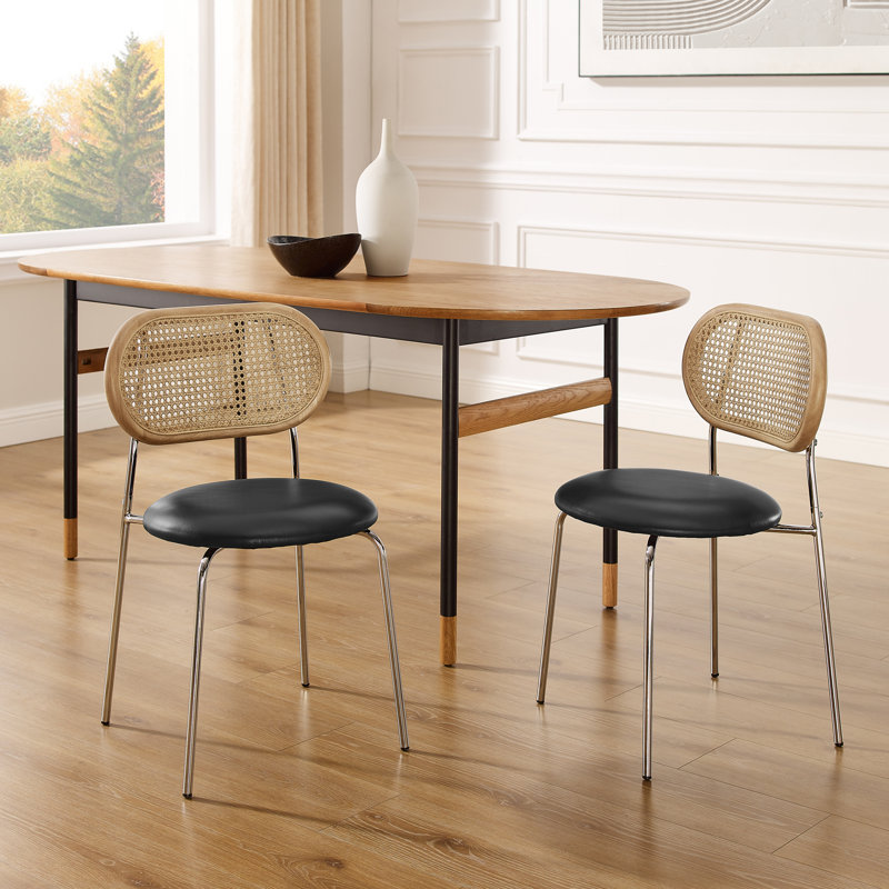 Bay Isle Home Cannelton Solid Rattan Back Dining Side Chair & Reviews